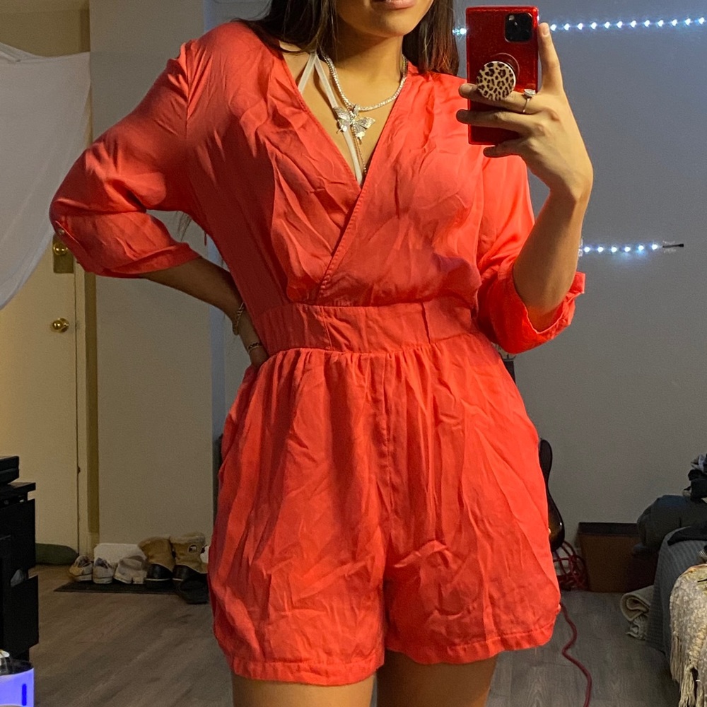 Hot pink romper